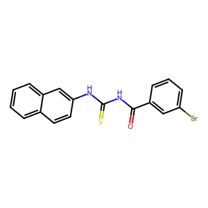 3-bromo-N-(naphthalen-2-ylcarbamothioyl)benzamide structure