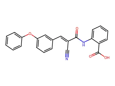2-[[2-cyano-3-(3-phenoxyphenyl)prop-2-enoyl]amino]benzoic Acid structure