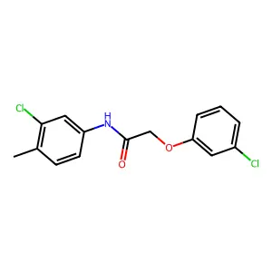 N-(3-chloro-4-methylphenyl)-2-(3-chlorophenoxy)acetamide structure