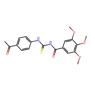 N-[(4-acetylphenyl)carbamothioyl]-3,4,5-trimethoxybenzamide structure