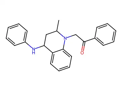 2-(4-anilino-2-methyl-3,4-dihydro-2H-quinolin-1-yl)-1-phenylethanone structure