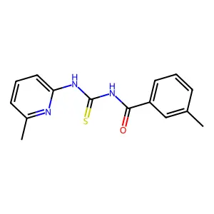 3-methyl-N-[(6-methylpyridin-2-yl)carbamothioyl]benzamide structure