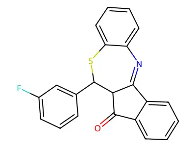 11-(3-Fluorophenyl)-11,11a-dihydroindeno[2,1-c][1,5]benzothiazepin-12-one structure