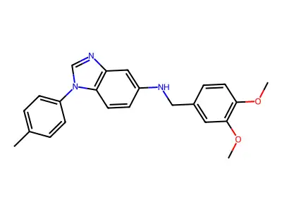 N-[(3,4-dimethoxyphenyl)methyl]-1-(4-methylphenyl)benzimidazol-5-amine structure