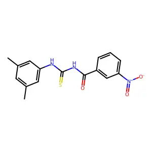 N-[(3,5-dimethylphenyl)carbamothioyl]-3-nitrobenzamide structure