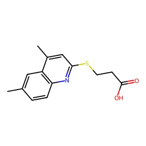 3-[(4,6-Dimethylquinolin-2-yl)sulfanyl]propanoic acid structure