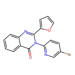 3-(5-Bromo-pyridin-2-yl)-2-furan-2-yl-3H-quinazolin-4-one structure
