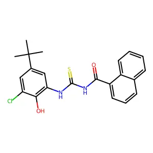 N-[(5-tert-butyl-3-chloro-2-hydroxyphenyl)carbamothioyl]naphthalene-1-carboxamide structure