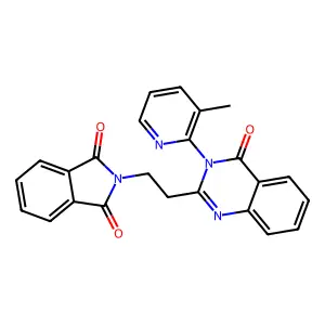 2-[2-[3-(3-Methylpyridin-2-yl)-4-oxoquinazolin-2-yl]ethyl]isoindole-1,3-dione structure