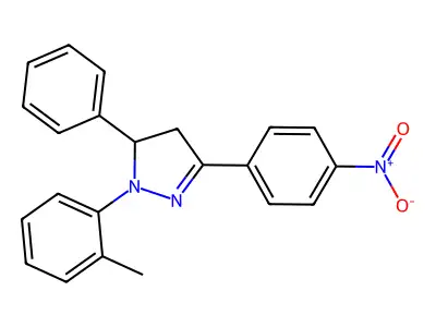 1-(2-methylphenyl)-3-(4-nitrophenyl)-5-phenyl-4,5-dihydro-1H-pyrazole structure