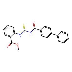 Methyl 2-[(4-phenylbenzoyl)carbamothioylamino]benzoate structure