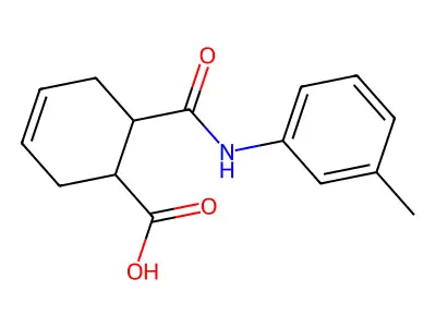 6-[(3-Methylphenyl)carbamoyl]cyclohex-3-ene-1-carboxylic acid structure
