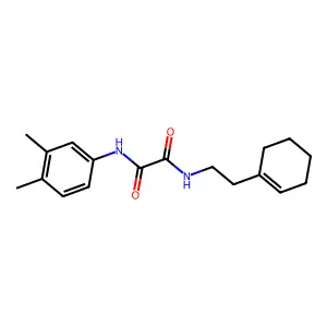 N-[2-(cyclohexen-1-yl)ethyl]-N'-(3,4-dimethylphenyl)oxamide structure