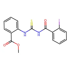 Methyl 2-[(2-iodobenzoyl)carbamothioylamino]benzoate structure