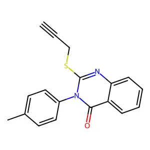 3-(4-methylphenyl)-2-(2-propynylsulfanyl)-4(3H)-quinazolinone structure