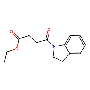 ethyl 4-(2,3-dihydro-1H-indol-1-yl)-4-oxobutanoate structure