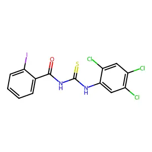2-iodo-N-[(2,4,5-trichlorophenyl)carbamothioyl]benzamide structure