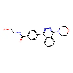 N-(2-hydroxyethyl)-4-[4-(morpholin-4-yl)phthalazin-1-yl]benzamide structure