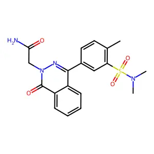 2-{4-[3-(dimethylsulfamoyl)-4-methylphenyl]-1-oxophthalazin-2(1H)-yl}acetamide structure