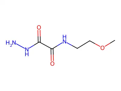 2-hydrazinyl-N-(2-methoxyethyl)-2-oxoacetamide structure