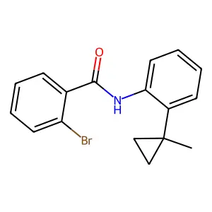 2-bromo-N-[2-(1-methylcyclopropyl)phenyl]benzamide structure