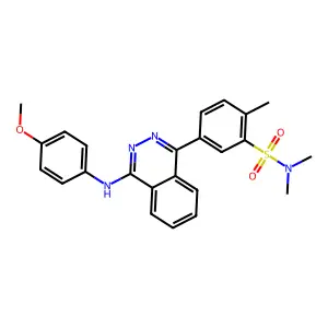 5-[4-(4-methoxyanilino)phthalazin-1-yl]-N,N,2-trimethylbenzenesulfonamide structure