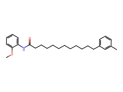 N-(2-methoxyphenyl)-12-(3-methylphenyl)dodecanamide structure