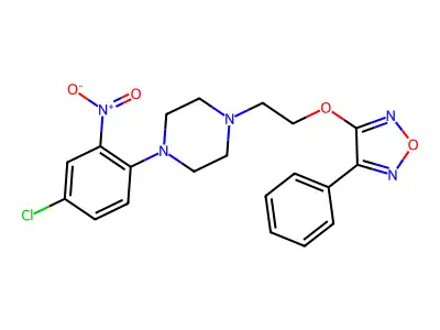 3-[2-[4-(4-Chloro-2-nitrophenyl)piperazin-1-yl]ethoxy]-4-phenyl-1,2,5-oxadiazole structure
