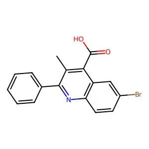 6-Bromo-3-methyl-2-phenylquinoline-4-carboxylic acid structure