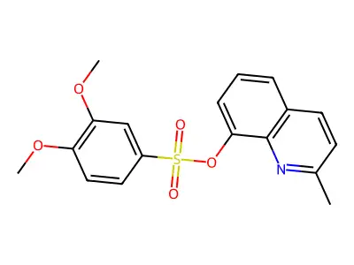2-Methylquinolin-8-yl 3,4-dimethoxybenzenesulfonate structure