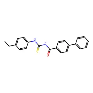 N-[(4-ethylphenyl)carbamothioyl]-4-phenylbenzamide structure