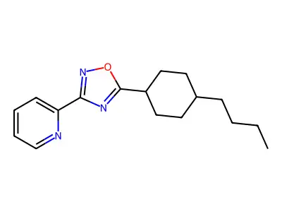 2-[5-(4-Butylcyclohexyl)-1,2,4-oxadiazol-3-yl]pyridine structure