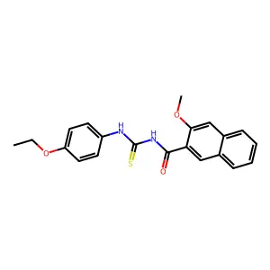 N-[(4-ethoxyphenyl)carbamothioyl]-3-methoxynaphthalene-2-carboxamide structure