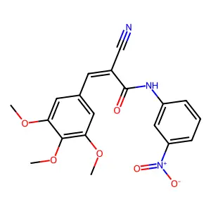 (2E)-2-cyano-N-(3-nitrophenyl)-3-(3,4,5-trimethoxyphenyl)prop-2-enamide structure