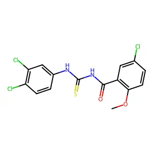 5-chloro-N-[(3,4-dichlorophenyl)carbamothioyl]-2-methoxybenzamide structure