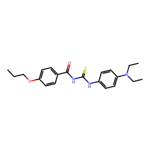 N-[[4-(diethylamino)phenyl]carbamothioyl]-4-propoxybenzamide structure