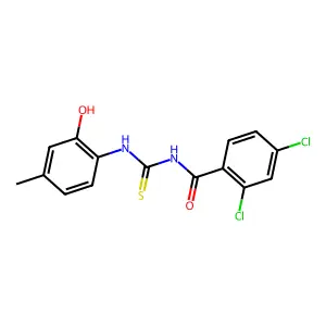 2,4-dichloro-N-[(2-hydroxy-4-methylphenyl)carbamothioyl]benzamide structure
