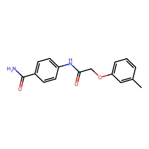 4-{[(3-Methylphenoxy)acetyl]amino}benzamide structure