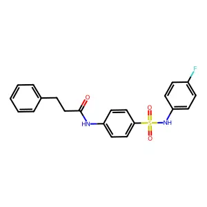 N-[4-[(4-fluorophenyl)sulfamoyl]phenyl]-3-phenylpropanamide structure