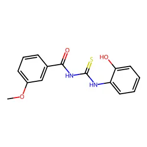 N-[(2-hydroxyphenyl)carbamothioyl]-3-methoxybenzamide structure