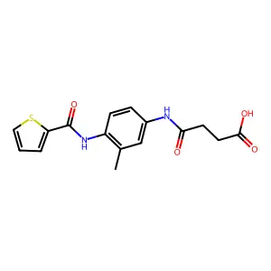 4-({3-Methyl-4-[(thiophen-2-ylcarbonyl)amino]phenyl}amino)-4-oxobutanoic acid structure