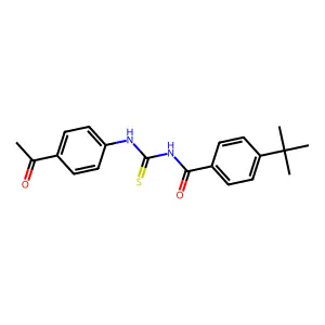 N-[(4-acetylphenyl)carbamothioyl]-4-tert-butylbenzamide structure