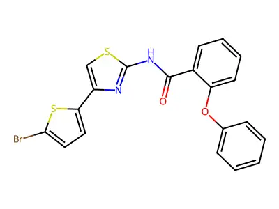 N-[4-(5-bromothiophen-2-yl)-1,3-thiazol-2-yl]-2-phenoxybenzamide structure