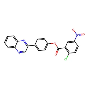 4-(2-Quinoxalinyl)phenyl 2-chloro-5-nitrobenzoate structure