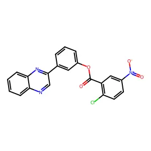 (3-Quinoxalin-2-ylphenyl) 2-chloro-5-nitrobenzoate structure