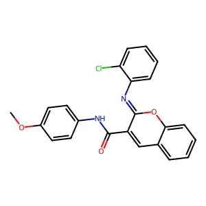 (2Z)-2-[(2-chlorophenyl)imino]-N-(4-methoxyphenyl)-2H-chromene-3-carboxamide structure