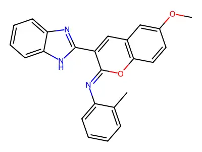 (2Z)-3-(1H-1,3-benzodiazol-2-yl)-6-methoxy-N-(2-methylphenyl)-2H-chromen-2-imine structure