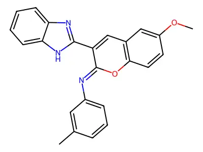 3-(1H-benzimidazol-2-yl)-6-methoxy-N-(3-methylphenyl)chromen-2-imine structure