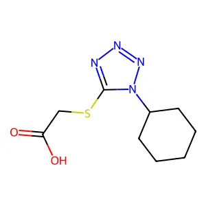 [(1-Cyclohexyl-1H-tetraazol-5-yl)sulfanyl]-acetic acid structure