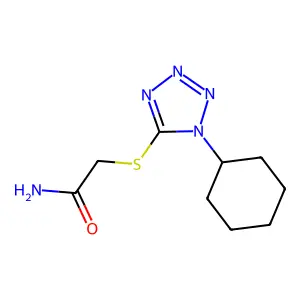 2-[(1-Cyclohexyl-1H-tetrazol-5-yl)thio]acetamide structure